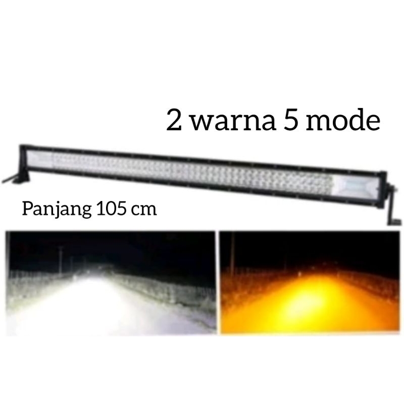 Lampu Tembak Combo Led Bar 105 Cm 5 Mode Offroad Putih-Kuning