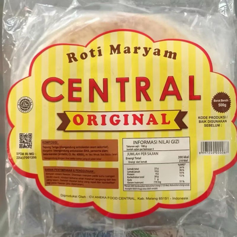 

Roti Maryam Central Jumbo 500g