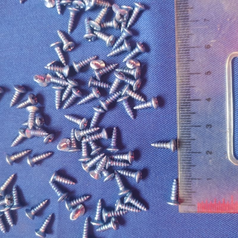 100 pcs sekrup baut skrup 10mm 10 mm kepala bulat