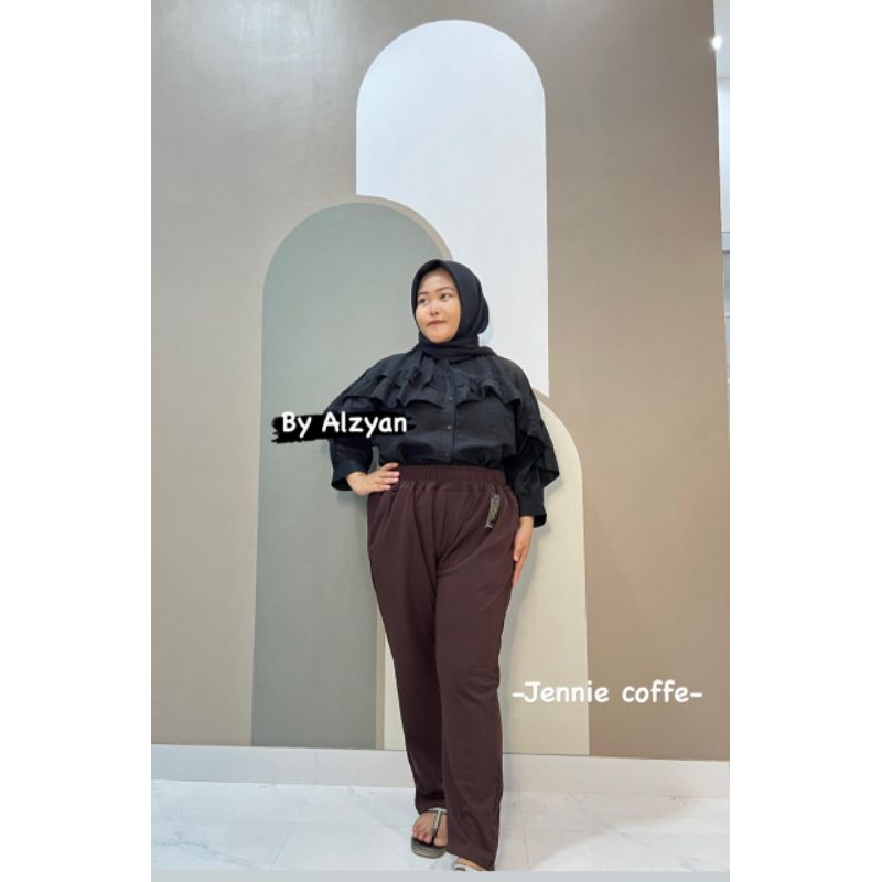 JENNIE PANTS | CELANA JUMBO KNIT PANTS | CELANA KNIT PREMIUM IMPORT | CELANA BIGSIZE L FIT TO XXXL