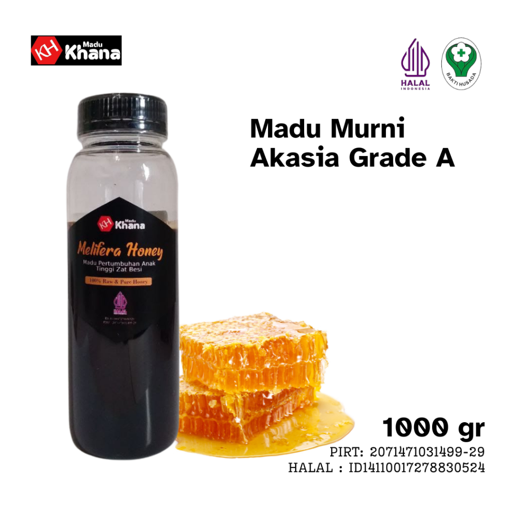 

Madu Khana Murni Asli Nektar Akasia 1 Kg Grade A 100% Alami Pure Raw Honey