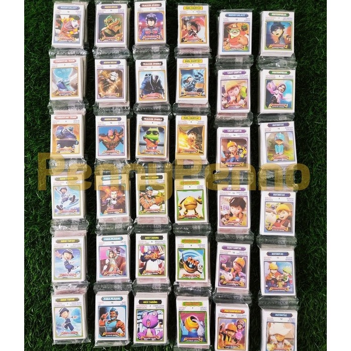 SEGERA BELI 12 Sachet  384 Kartu Kartu Kwartet Jumbo Model Boboiboy Naruto Ultraman Pokemon One Piec