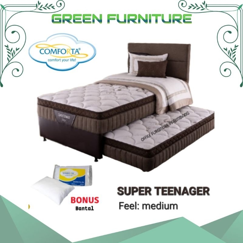Springbed 2 in 1 bed sorong comforta matras comforta super teenager