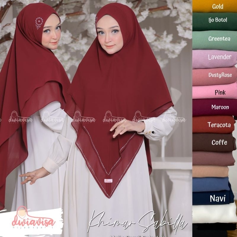 DWIAVISA - khimar sabilla hijab jumbo syari ceruti babydoll