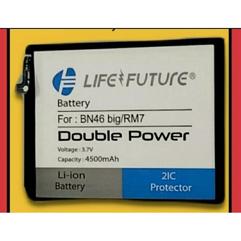 BATERAI DOUBLE POWER RM redmi 7 NOTE 8 BN46 DOUBLE POWER LIFE FUTURE