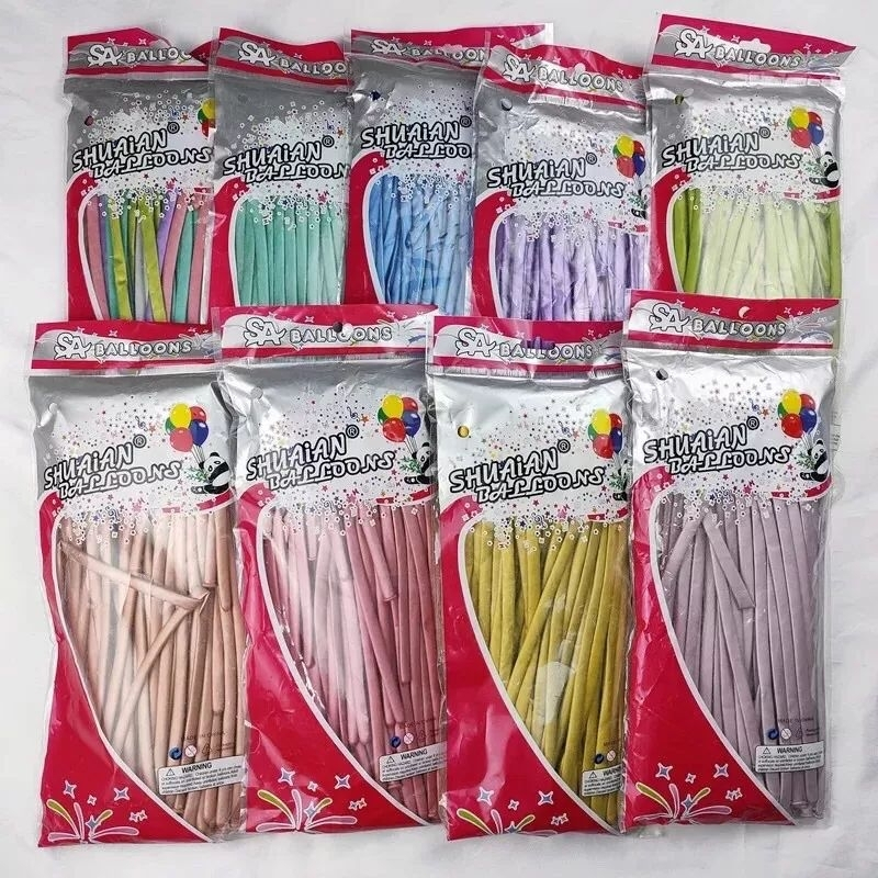 [GROSIR] PENTIL TWIST - 1 pack 100 pcs balon pentil twist cacing chrome dobel super metalik