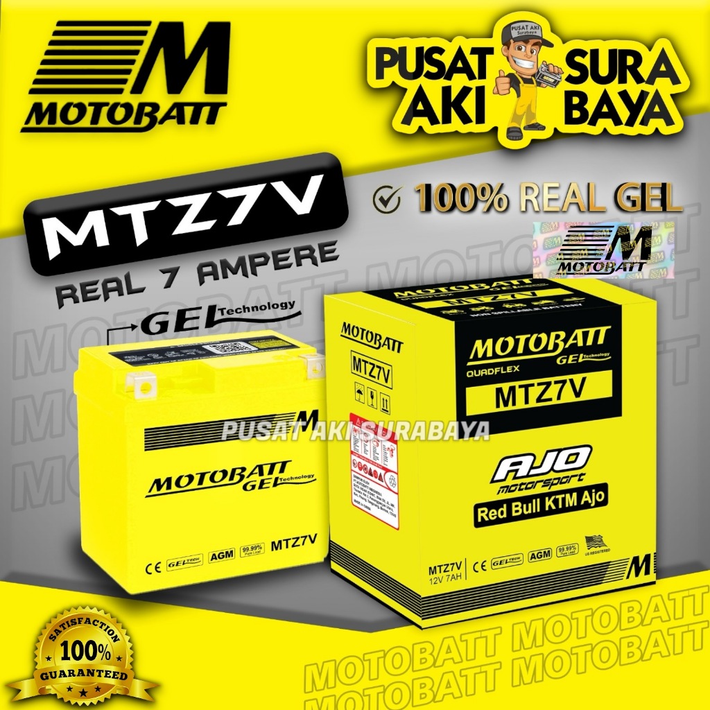 OFFICIAL MOTOBATT GEL MTZ7V 7 AH ORIGINAL AKI MOTOR KAWASAKI ZX 10R