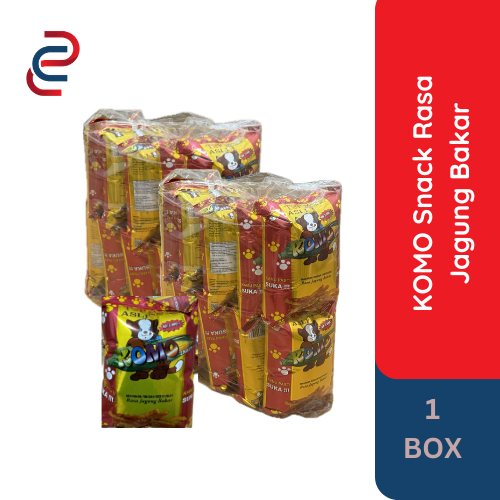 

Chiki Komo Snack Jagung Bakar (1 Box - 20 Pcs) Cemilan Ringan Snack Anak-anak Crispy Kriuk Gurih