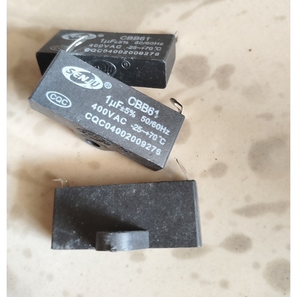 KAPASITOR 1 Uf model Socket || Capasitor Socet 1Uf || Kapasitor Hexos/box fan berbagai merk