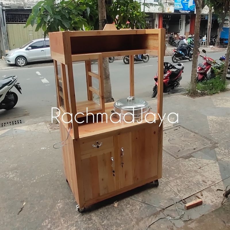 Booth Bakso Minimalis Full Kayu Jati Belanda