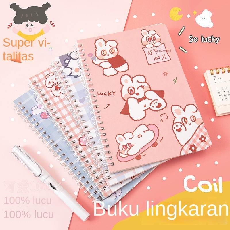 

Buku Tulis Ring A5/Note Book Ring Motif Buku Memo A5 Spiral isi 60 Lembar Notebook Kartun
