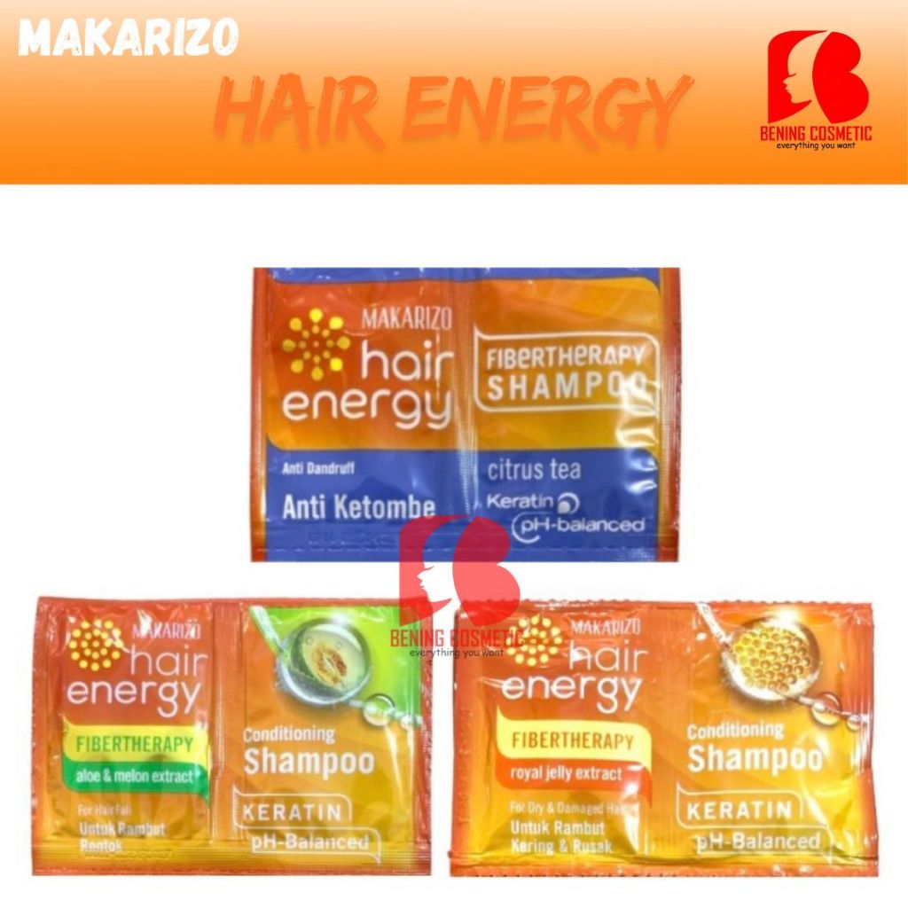 MAKARIZO Hair Energy Conditioning Shampoo SACHET RENTENG