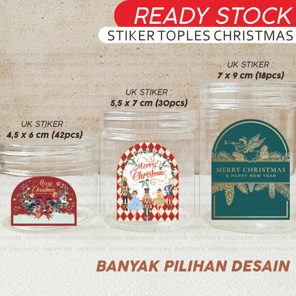 

Stiker Toples Kue Kering Natal | Stiker Christmas Hampers Tabung Toples Ready Stock