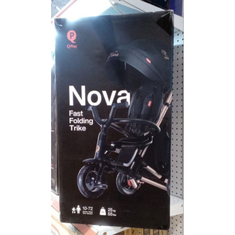 Sepeda Roda 3 QPlay Nova Fast Folding Trike Black Gold