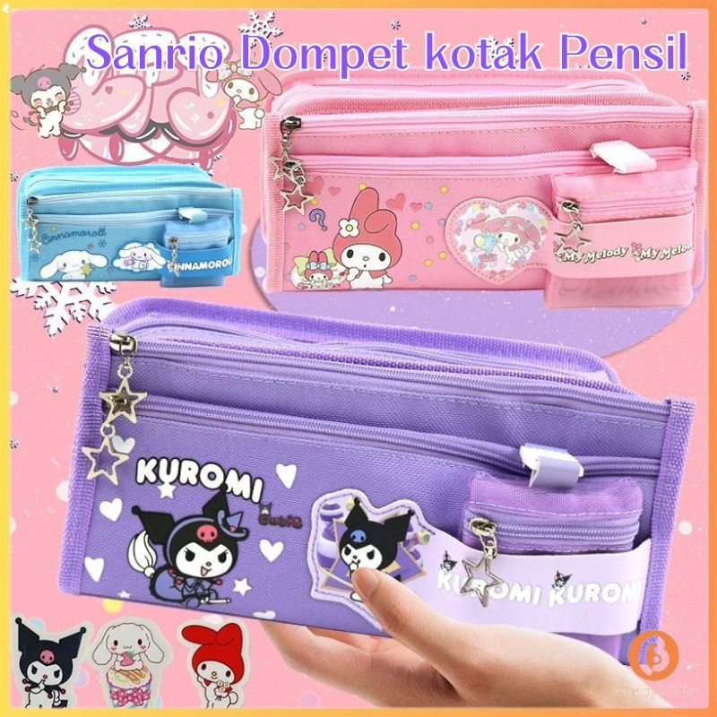 

【Penjual Lokal】Sanrio Tas Pensil Kapasitas Besar dan Dompet Koin Sekolah Dasar Kotak Alat Tulis Lucu Multifungsi