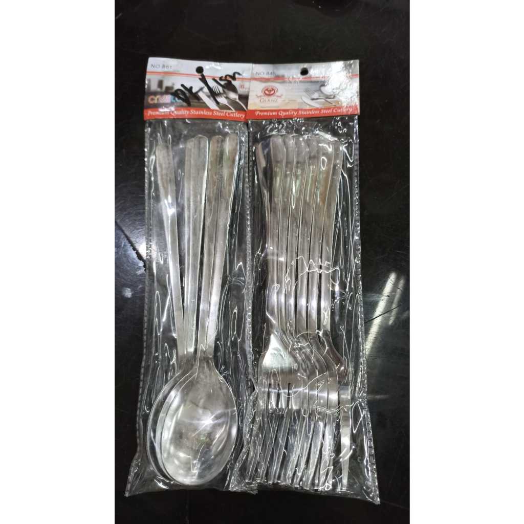 Sendok Korea Dan Garpu Glanz isi 12 pcs (1 lusin)