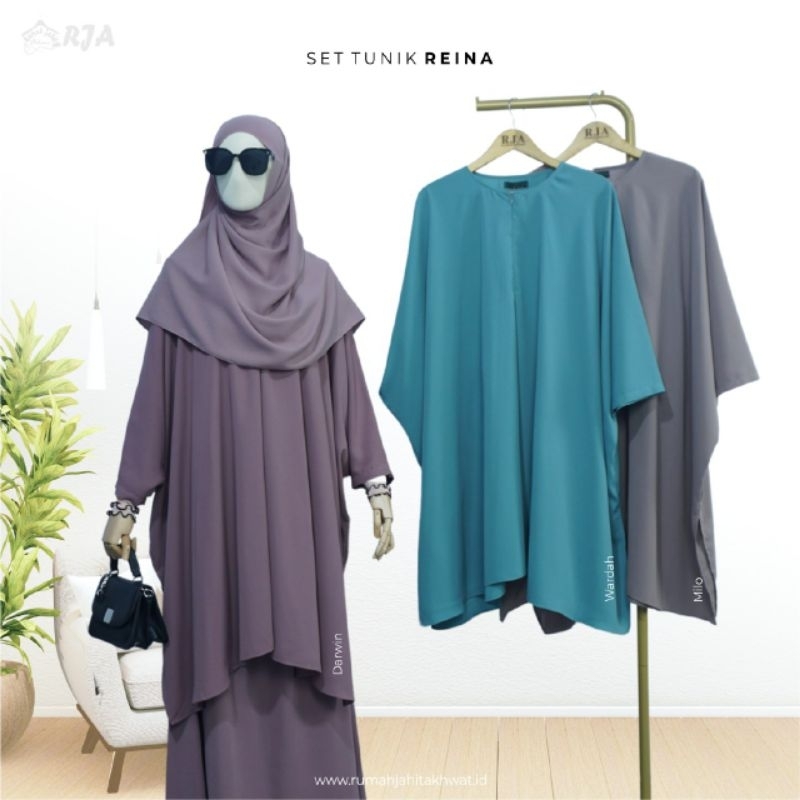 SET TUNIK REINA TUNIK HIJAB SETELAN TUNIK