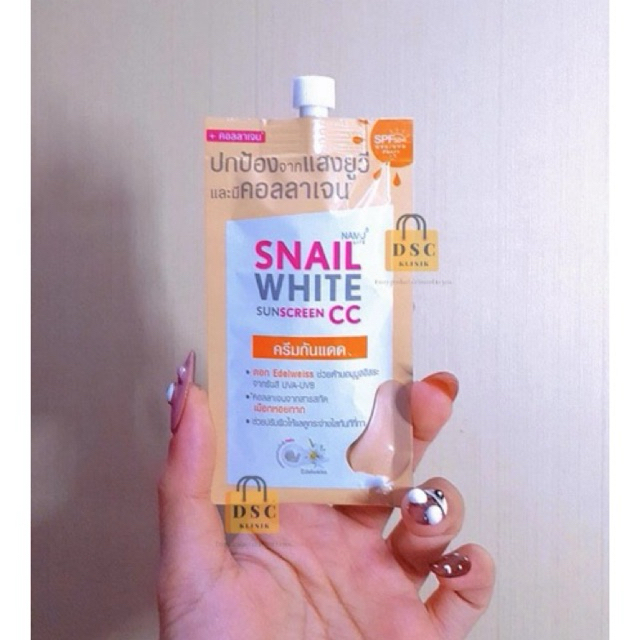 SUNSCREEN CC CREAM SNAILWHITE NAMULIFE BANGKOK THAILAND / ACNE SUNSCREEN