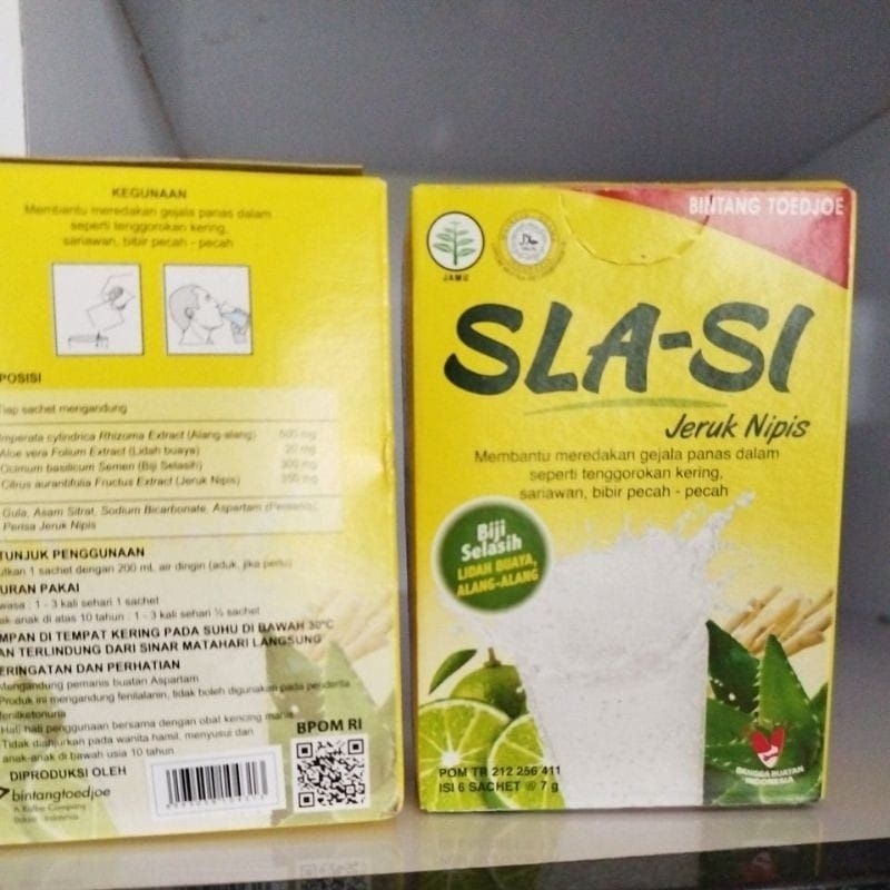 

SLA-SI jeruk nipis / SLASI Jeruk nipis panas dalam / Selasih per sachet