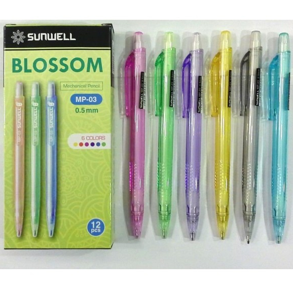

[1 Kotak] Pensil Mekanik Sunwell MP-03 Blossom / Mechanical Pencil 0.5mm Sunwell MP-03 Blossom