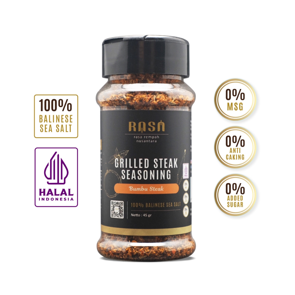 

RASA - Dry Rub - Grilled Steak Seasoning / Bumbu Steak - Bumbu Marinasi Kering Rendah Kalori