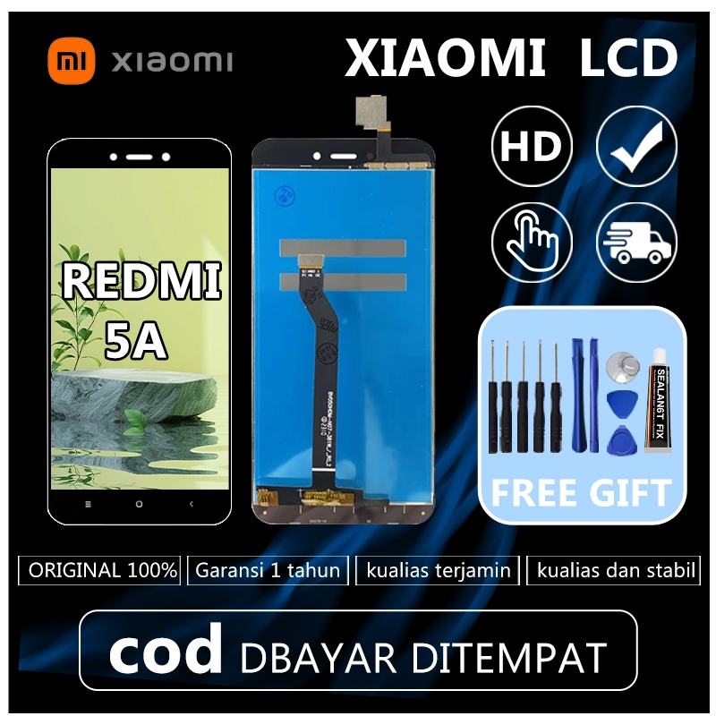 100% ORIGINAL LCD FULLSET TOUCHSCREEN XIAOMI REDMI 5A / REDMI GO ORIGINAL