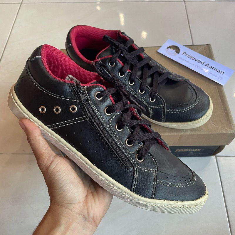 [PRELOVED] TOMKINS Sepatu Ted Old School Junior - Black/Red Like New
