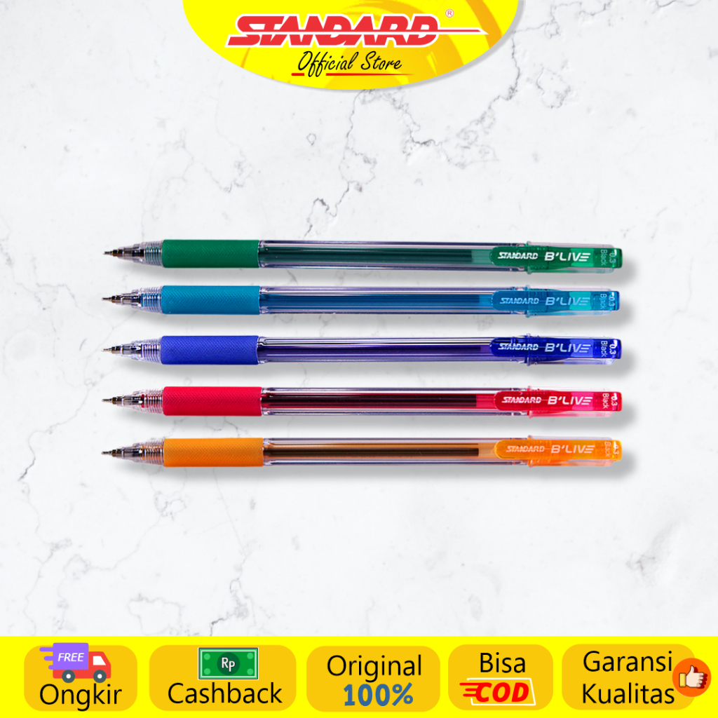 

Standard - Pulpen Blive 0.3 ( Alat Tulis / Pen / Ballpoint / Pena )