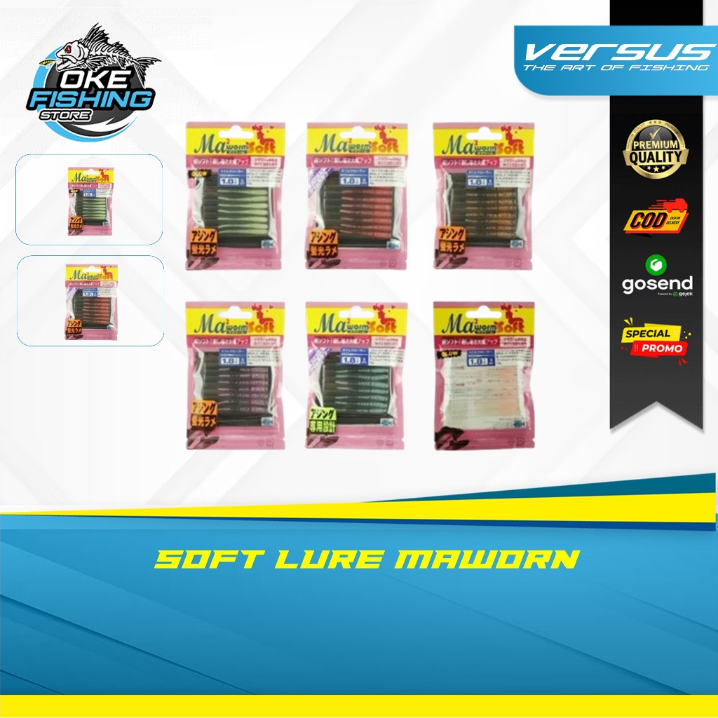 Umpan Pancing Soft Lure MAWORM JAPAN 1.8" – Floating | Cocok Casting Muara & Sungai