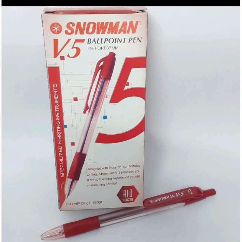 

BALLPOINT PEN SNOWMAN V5 FINE POINT 0.7MM