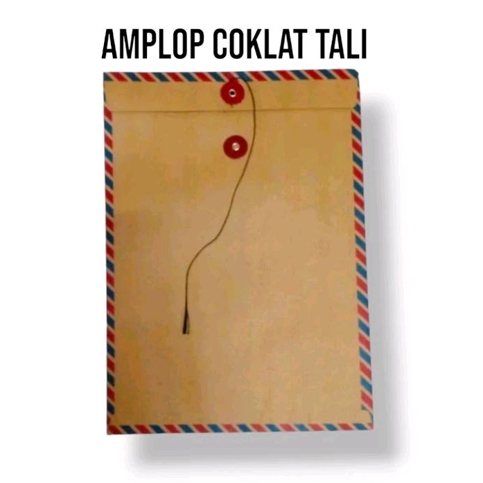 

Amplop coklat tali / amplop lamaran kerja / map coklat tali air mail (10 lembar)