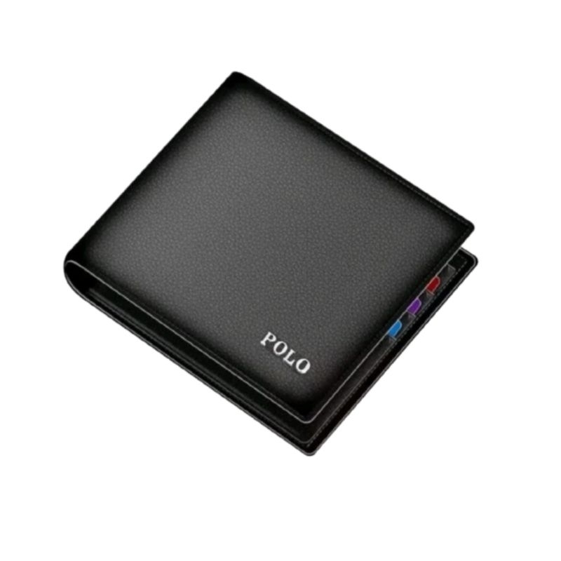 Dompet pria kulit sintetis dompet kartu dompet resleting