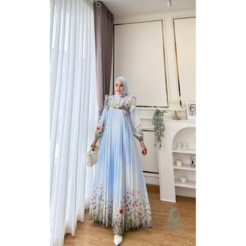 GAMIS ZAFIA CERUTY SYARI SET JILBAB SEGIEMPAT ORIGINAL GLAMZ