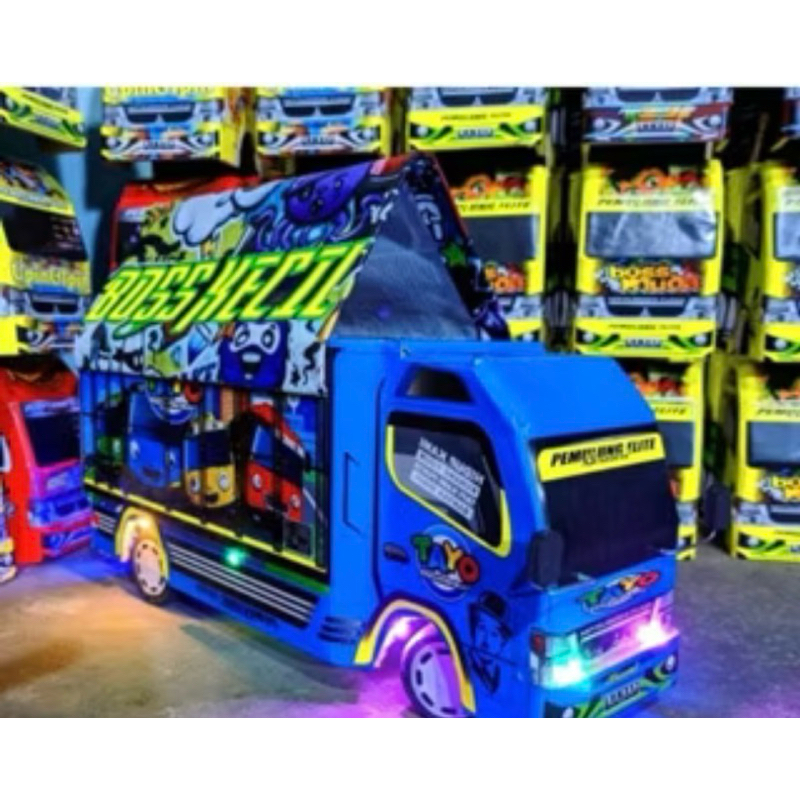 MAINAN TRUK OLENG ADA LAMPU DAN TERPAL