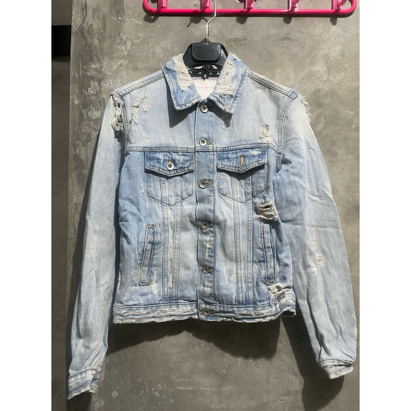 Zara Ripped Denim Jacket