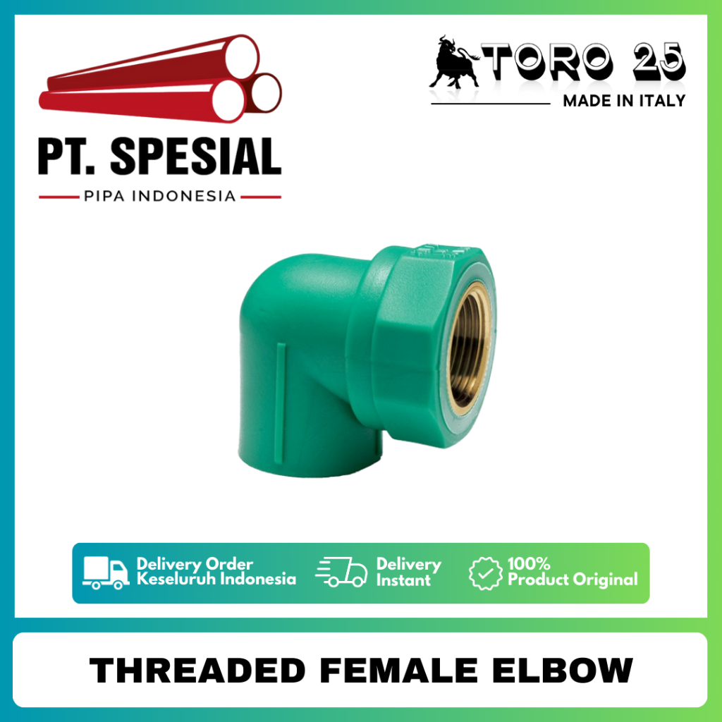 Knee Drat Dalam PPR Toro / KDD PPR Toro / Female Thread Elbow PPR - 06