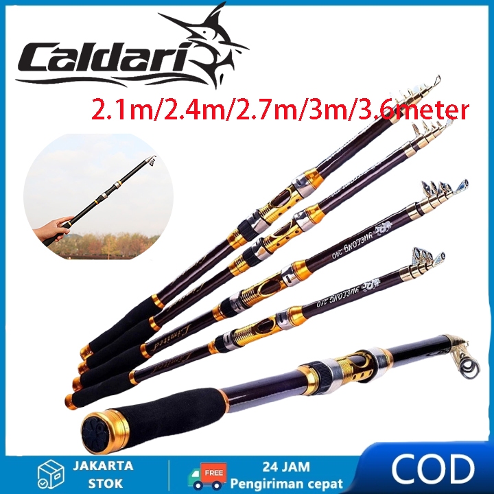 Joran Pancing 3.6Meter Laut Sungai 2.1M-3.6M/7 Tongkat Stik Pancing Carbon Fiber Sea Fishing Rod
