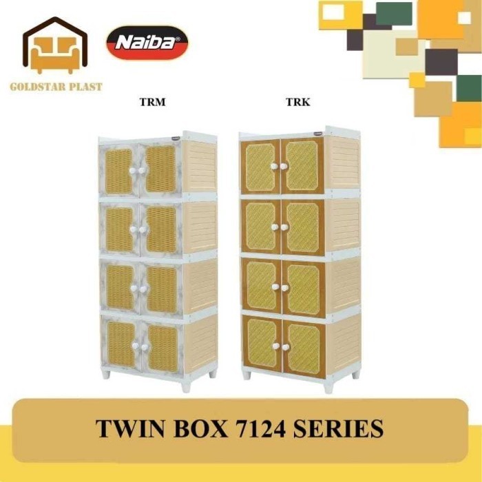 LEMARI PAKAIAN NAIBA NANDOS TWIN BOX 7124 SUSUN 4