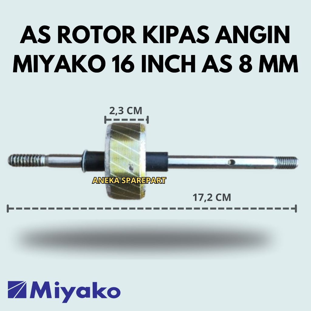 ORIGINAL | AS ROTOR KIPAS ANGIN MIYAKO 16 INCH AS 8 MM