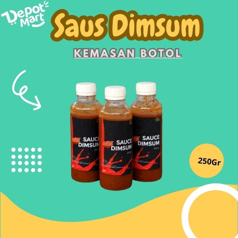 

3 Botol - JADI HEMAT - Saus Dimsum Botol 250 Gr / Saos Kuah Bumbu Sambal Dimsum Siomay Pedas Nikmat