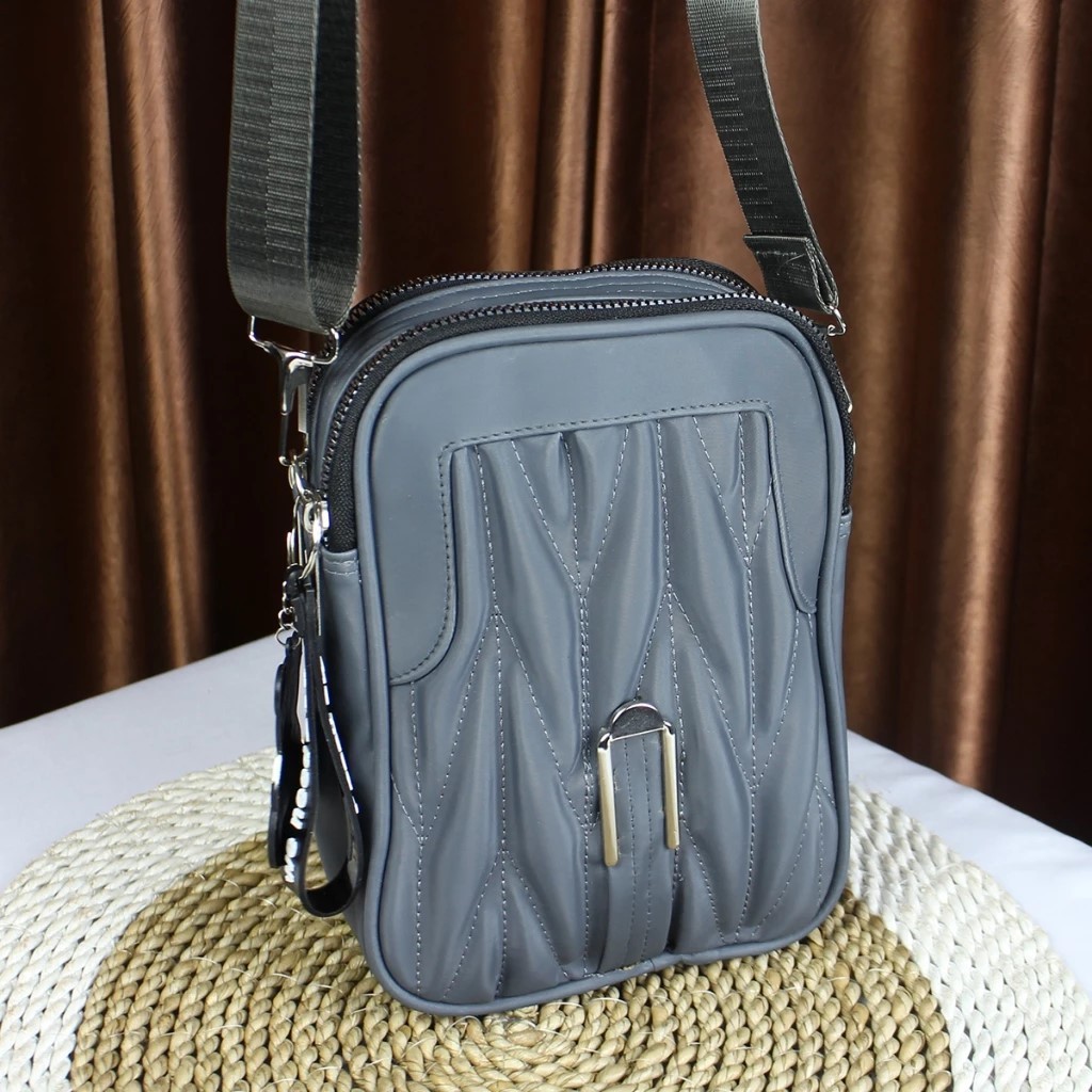 IDOLA BAGS HARGA GROSIR SL Chibao Pouch HP 2 Ruang New Bordir Series IW-117 - Slingphone Wanita