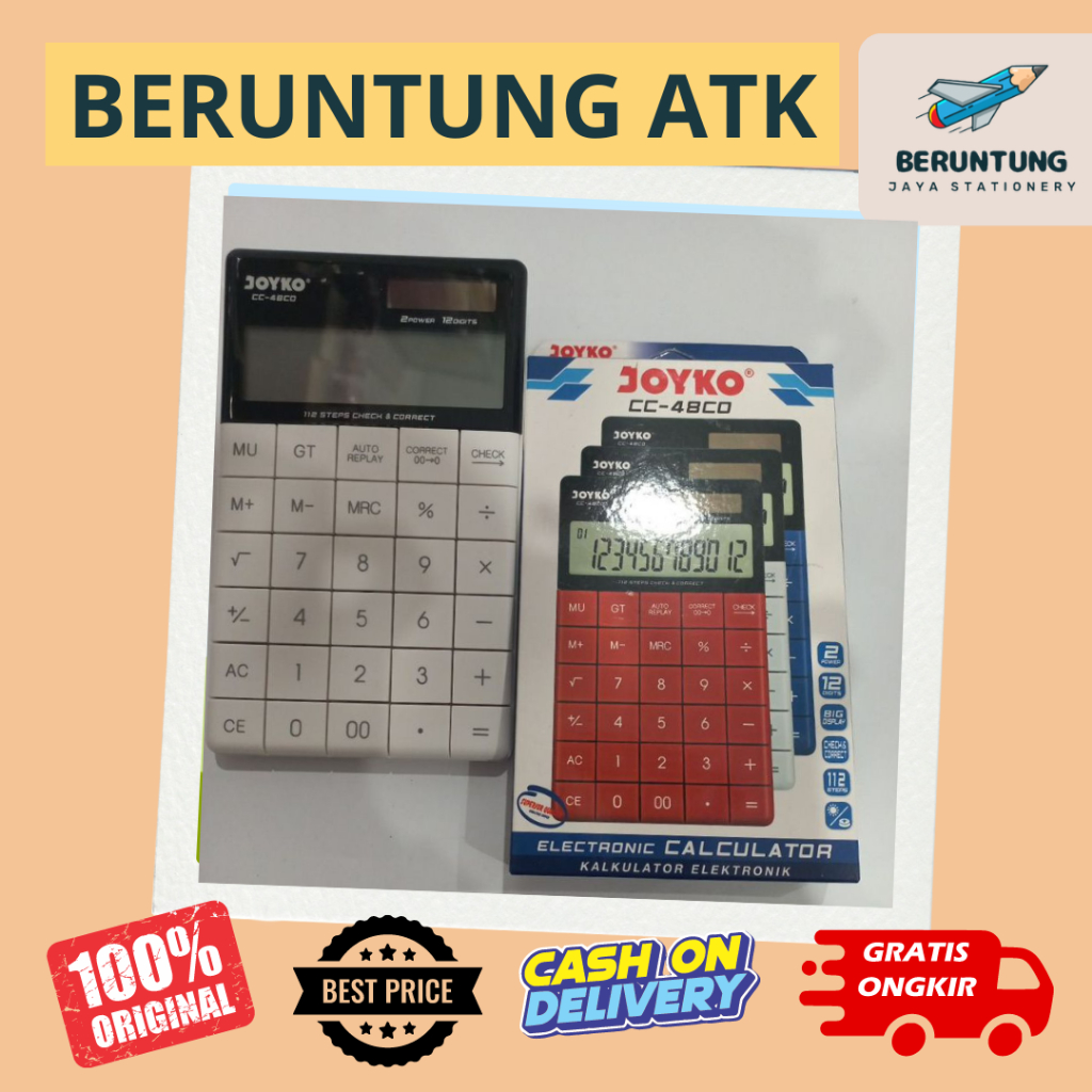 

Calculator Kalkulator Joyko CC-48CO 12 Digits Check & Correct