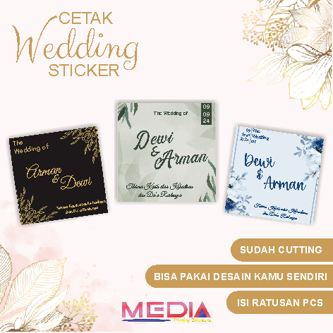 

Stiker Souvenir Pernikahan Sticker Kartu Ucapan Wedding Thank You Card Bentuk Kotak