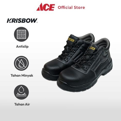 Wow Murah Meriah Ace Krisbow Ukuran 41 Hercules Sepatu Pengaman 6 inci Srss  Hitam Safety Shoes Peng