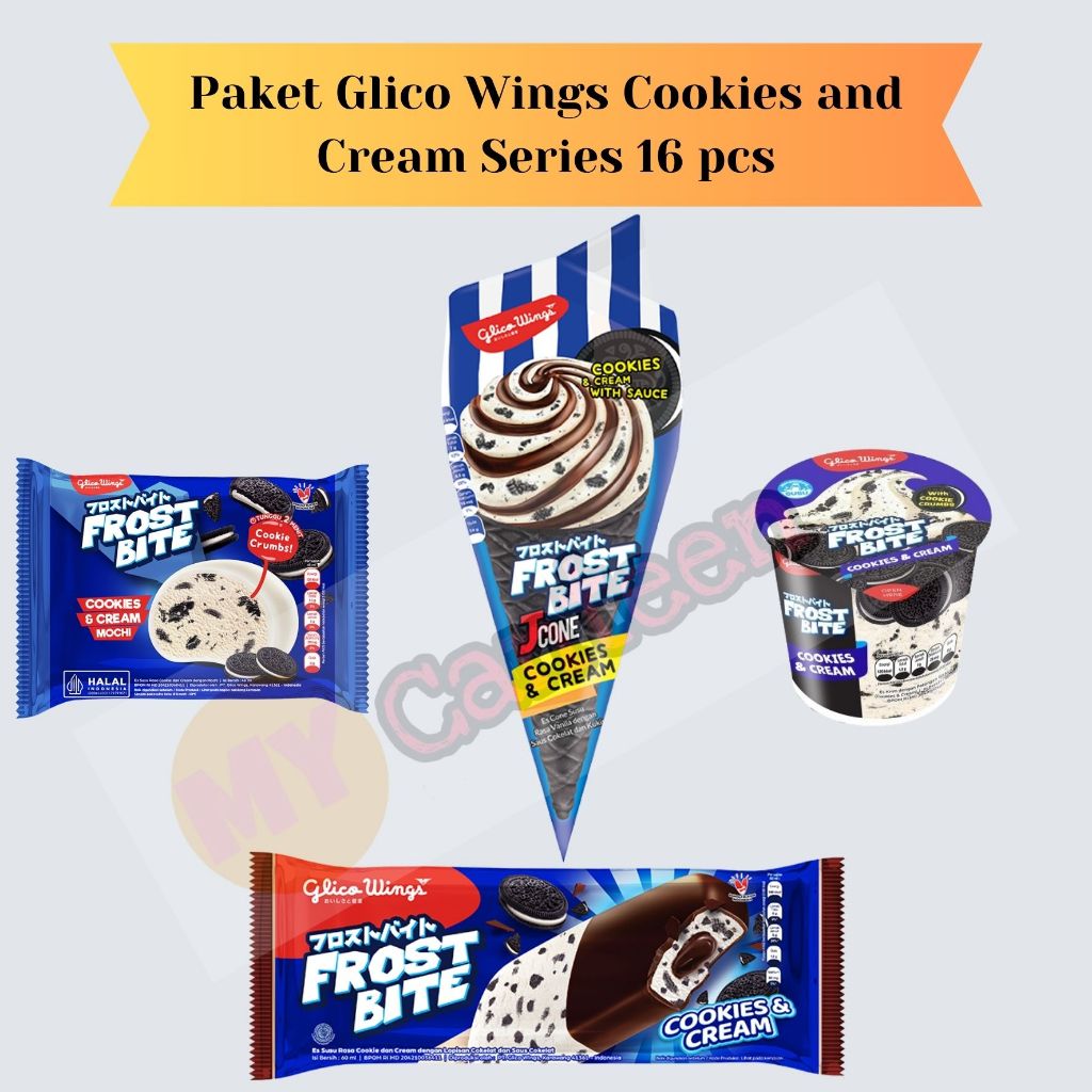 

Paket Ice Cream Glico Cookies and Cream 16 pcs