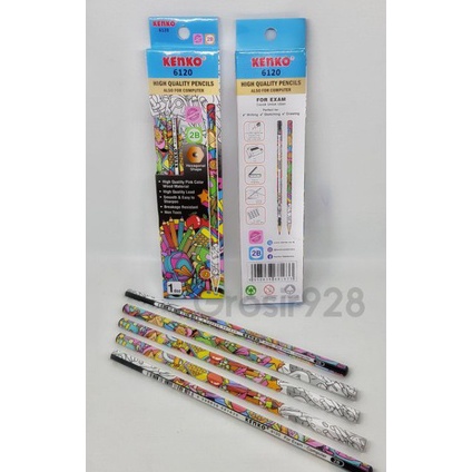 

TREND TERKINI Per Lusin Pencil Pensil Kayu 2B Kenko Doodle Hexagonal 612