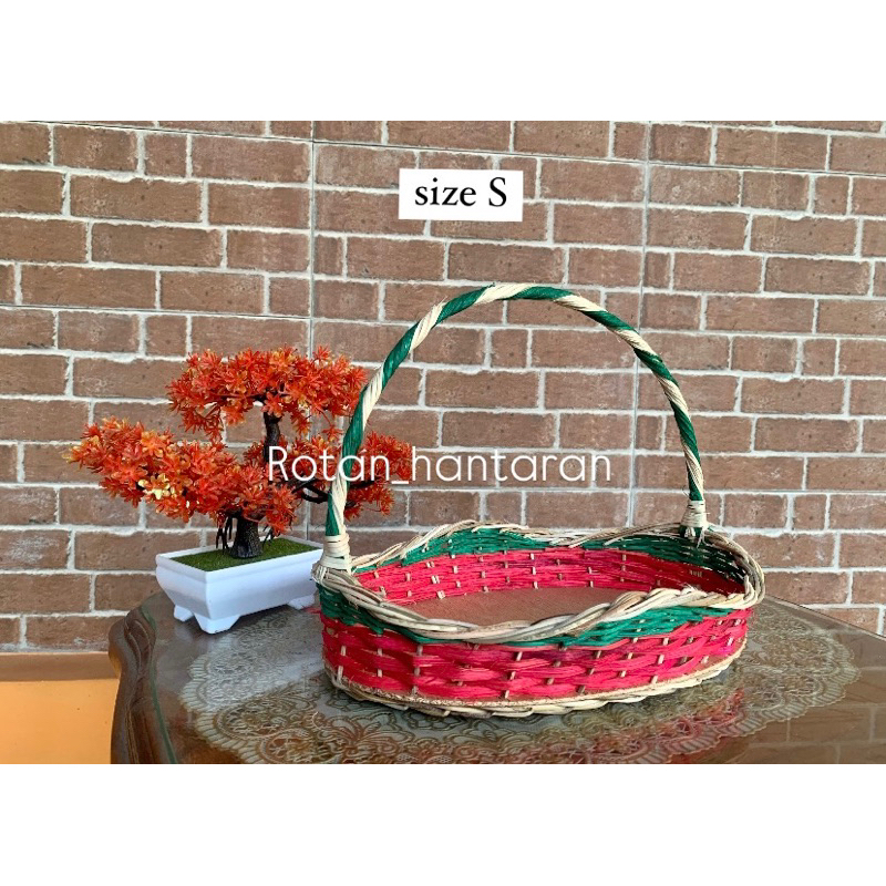 KERANJANG ROTAN SESERAHAN PARCEL BUAH BAHAN PREMIUM PER PCS SIZE S M L TERMURAH LANGSUNG DARI PRODUK