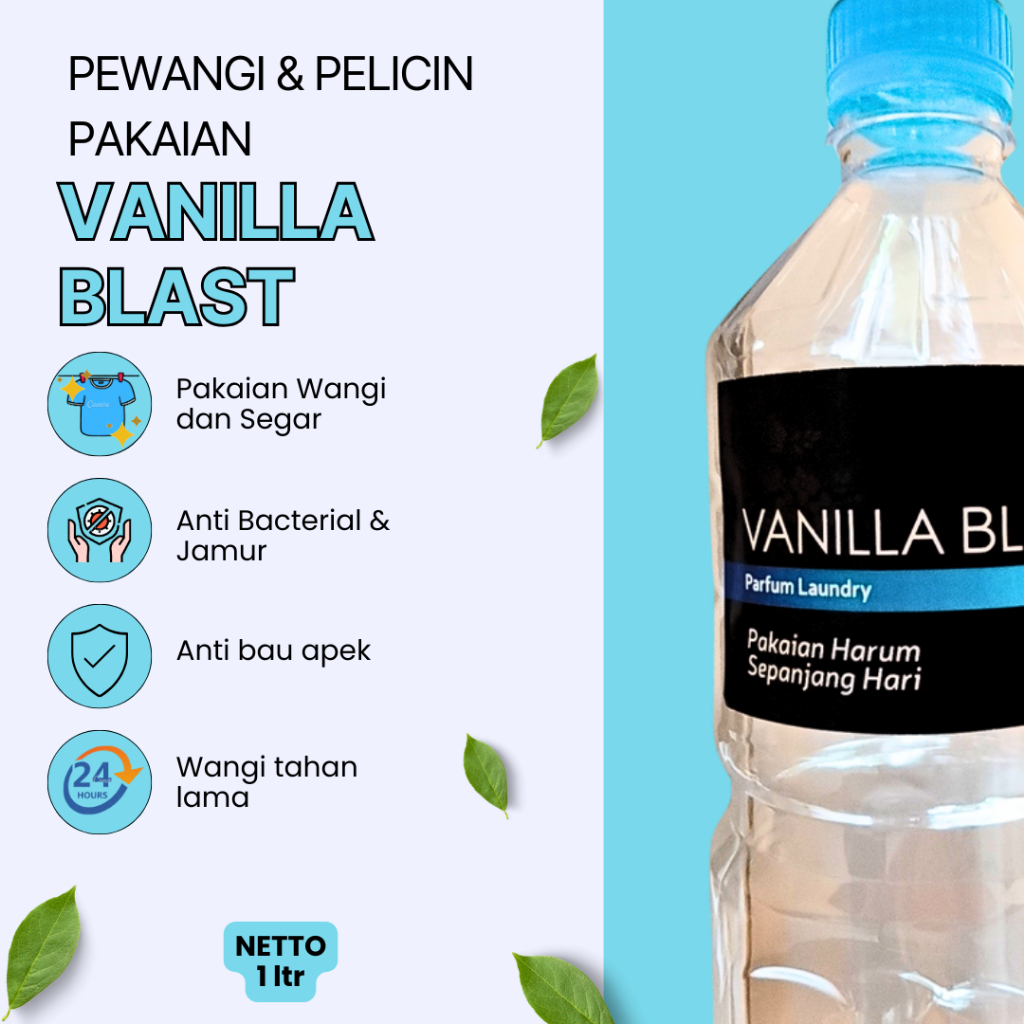 Parfum Laundry VANILLA BLAST Grade A Tahan Lama 1ltr