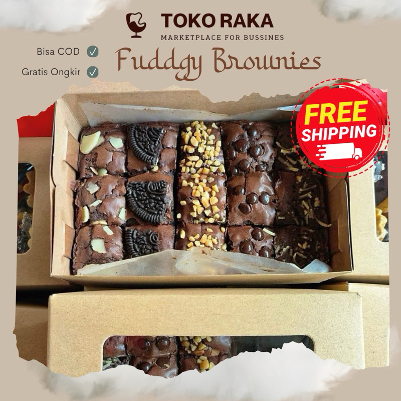 

Kue Brownies Fudgy Isi 15 pcs | Brownies Kering Cokelat | Home Made EAT ME