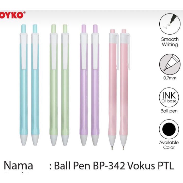

SUPER BIG SALE Pulpen Bp342 Vokus PTL 7mm 1pak12pcs